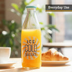 Glass Milk Bottle With  Screw Cap | Dayla