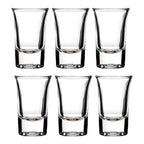 Set of 6 Clear Shot Glasses 35Ml | Euri