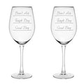 Set of 2 Do Not Ask Large Wine Glasses | Verity