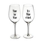 Set of 2 Time for Wine Large Wine Glasses | Verity