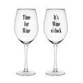 Set of 2 Time for Wine Large Wine Glasses | Verity