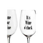 Set of 2 Time for Wine Large Wine Glasses | Verity