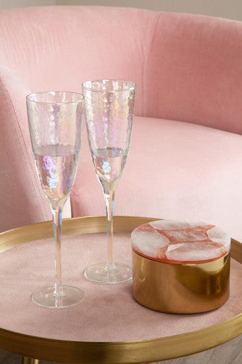 Set of 4 Lustre Champagne Glasses | Aurora