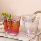 Set of 4 Lustre Glass Tumblers | Aurora