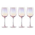 Frosted Deco Set Of 4 Wine Glasses