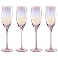 Set of 4 Champagne Glasses | Frosted Deco