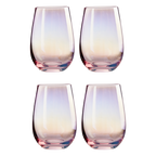 Set of 4 Hi Ball Glasses | Frosted Deco