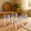Set of 4 Hi Ball Glasses | Frosted Deco
