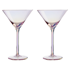 Set of 2 Martini Glasses | Frosted Deco