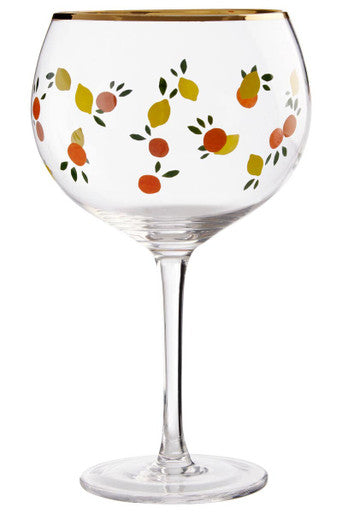 Set of 2 Citrus Design Gin Glasses | Mila
