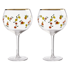 Set of 2 Citrus Design Gin Glasses | Mila