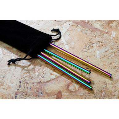 Set of 4 Oil Slick Drinking Straws | Mimo