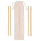 Set of 4 Bamboo Straws with Cleaning Brush | Mimo