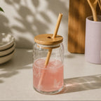 Set of 4 Bamboo Straws with Cleaning Brush | Mimo