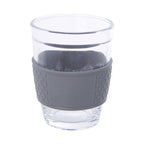 Glass Mug with Grey Silicone Band Lid | Mimo
