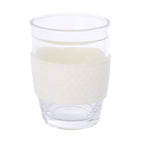 Glass Mug with Cream Silicone Band Lid | Mimo