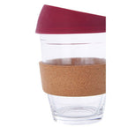 Glass Mug with Red Silicone Lid | Mimo