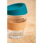 Glass Mug with Dark Green Silicone Lid | Mimo