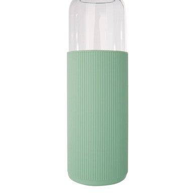 Glass Bottle with Mint Silicone Sleeve | Mimo