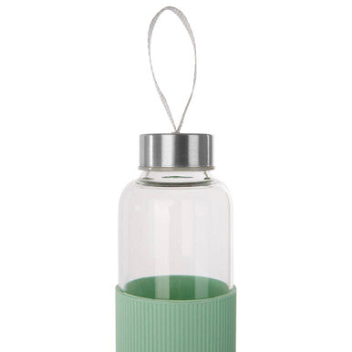 Glass Bottle with Mint Silicone Sleeve | Mimo