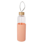 Glass Bottle with Peach Pink Silicone Sleeve | Mimo