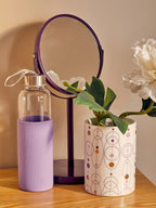 Glass Bottle with Purple Silicone Sleeve | Mimo
