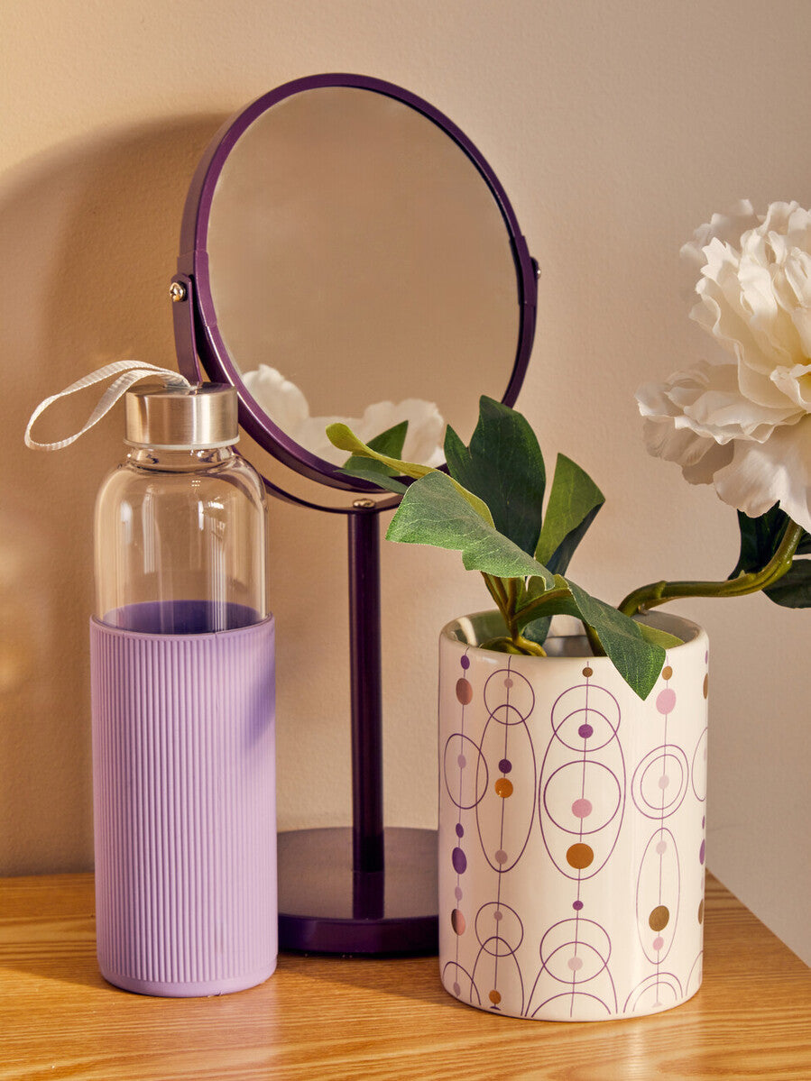 Glass Bottle with Purple Silicone Sleeve | Mimo