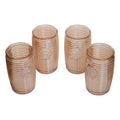 Set of Four Gold Ribbed Glass Tumblers | Dayla