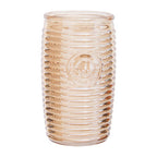 Set of Four Gold Ribbed Glass Tumblers | Dayla