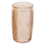 Set of Four Gold Ribbed Glass Tumblers | Dayla