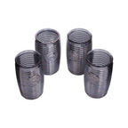 Set of Four Grey Ribbed Glass Tumblers | Dayla