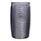 Set of Four Grey Ribbed Glass Tumblers | Dayla