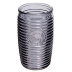 Set of Four Grey Ribbed Glass Tumblers | Dayla