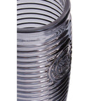 Set of Four Grey Ribbed Glass Tumblers | Dayla