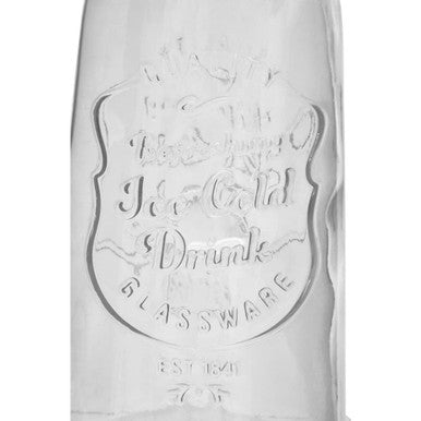 Embossed Glass Bottle Set with Four Glasses | Dayla