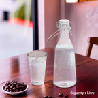 Embossed Glass Bottle Set with Four Glasses | Dayla