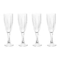 Set of 4 Crystal Champagne Flutes | Beaufort
