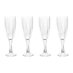 Set of 4 Crystal Champagne Flutes | Beaufort
