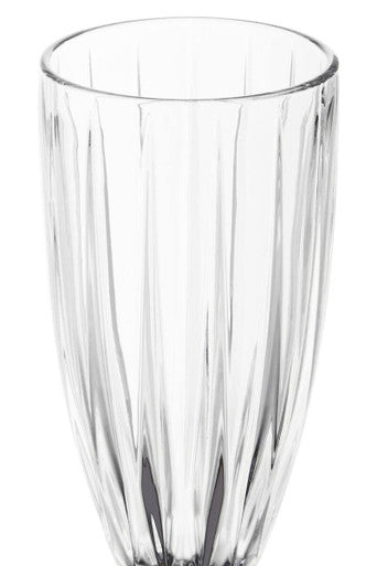 Set of 4 Crystal Champagne Flutes | Beaufort