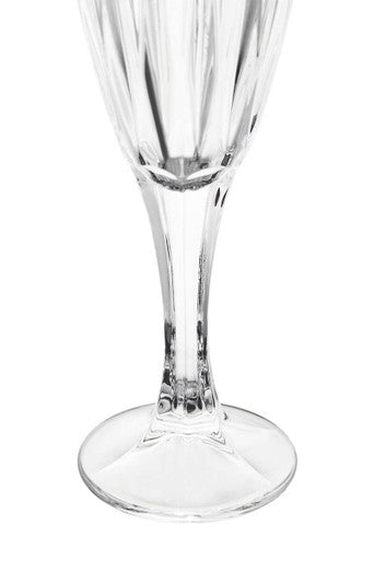 Set of 4 Crystal Champagne Flutes | Beaufort