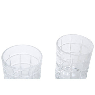 Set of Four Check Glass Tumblers | Auclair