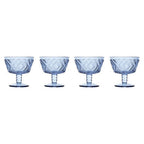 Set of 4 Blue Dessert Dishes | Juno