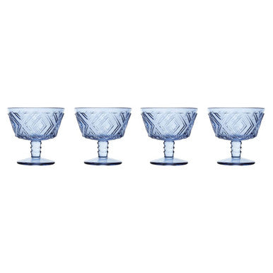 Set of 4 Blue Dessert Dishes | Juno