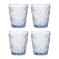 Set of Four Embossed Blue Tumblers | Fleur