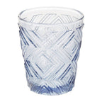 Set of Four Embossed Blue Tumblers | Fleur