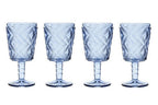 Set of Four Blue Wine Glasses | Fleur