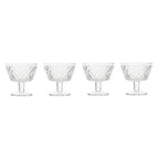 Set of 4 Glass Dessert Bowls | Fleur