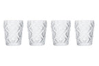 Fleur Set Of Four Clear Glass Tumblers