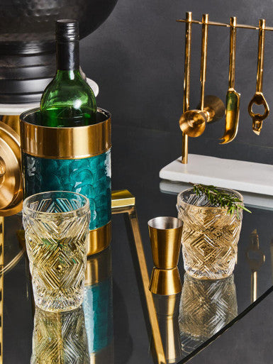 Fleur Set Of Four Clear Glass Tumblers