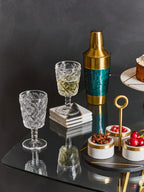 Fleur Set Of Four Clear Wine Glasses
